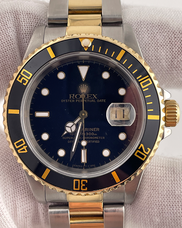 1997 (U Serial) Rolex Submariner Date 40MM Black Dial Two-Tone Oyster Bracelet (16613)