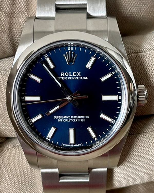 2023 Rolex Oyster Perpetual 34MM Oystersteel Blue Dial (124200)