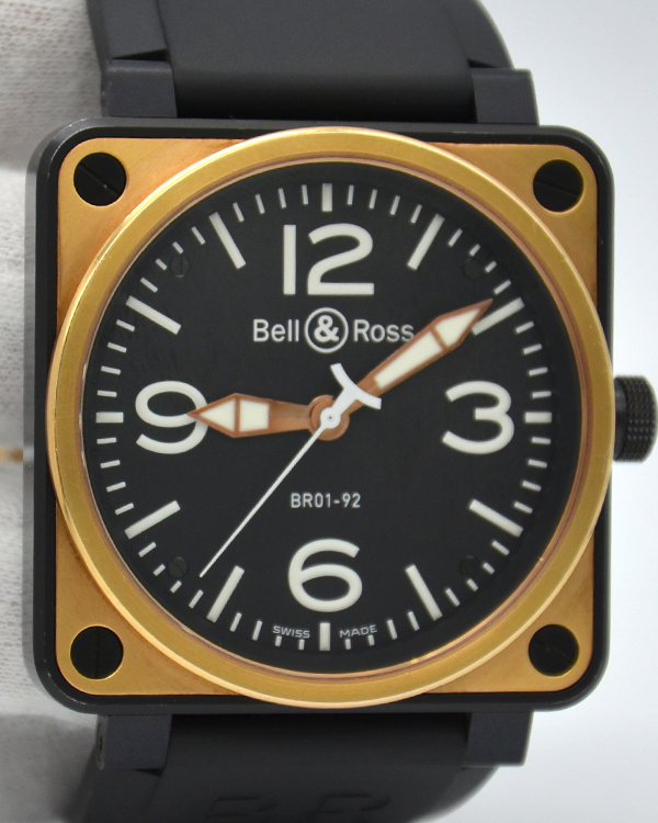 Bell & Ross BR01-92 46MM Black Dial Rubber Strap (BR01-92-S)