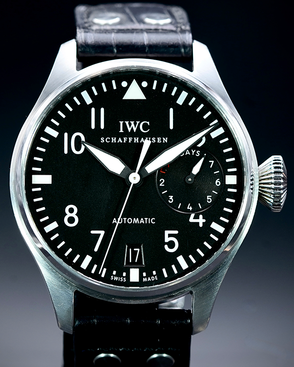 2014 IWC Big Pilot 46MM Black Dial Leather Strap (IW500901)