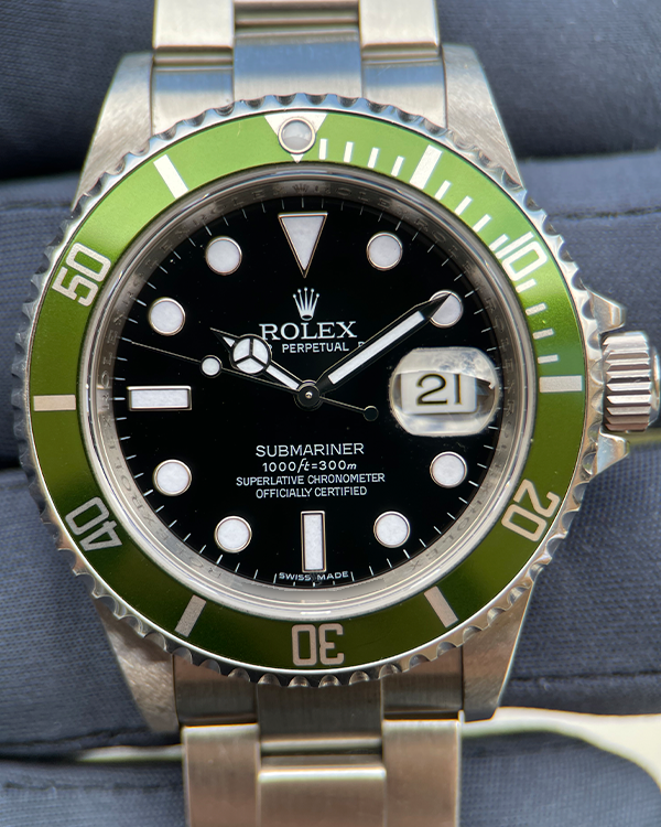 2009 Rolex Submariner Date "Kermit" 40MM Black Dial Oyster Bracelet (16610LV)