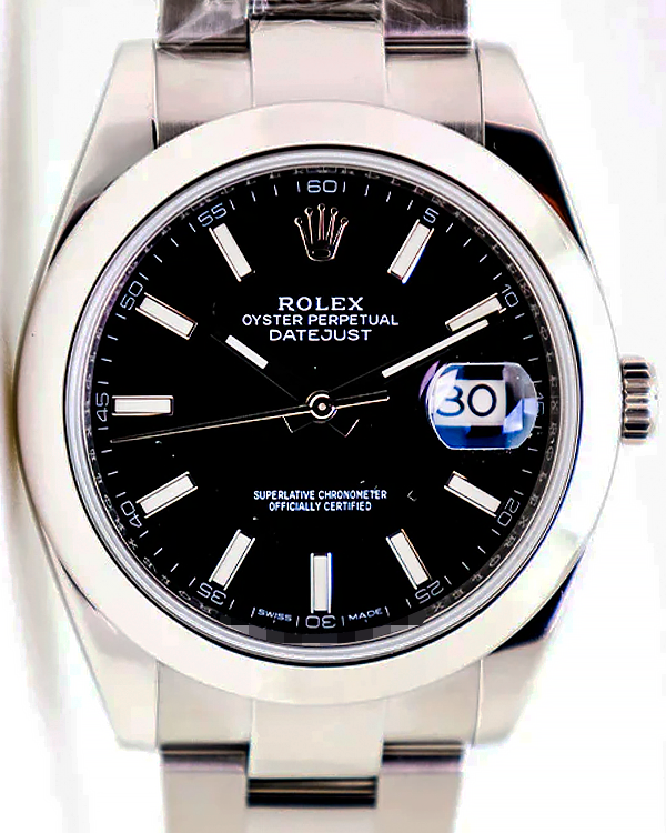 2019 Rolex Datejust 41MM Black Dial Oyster Bracelet (126300)