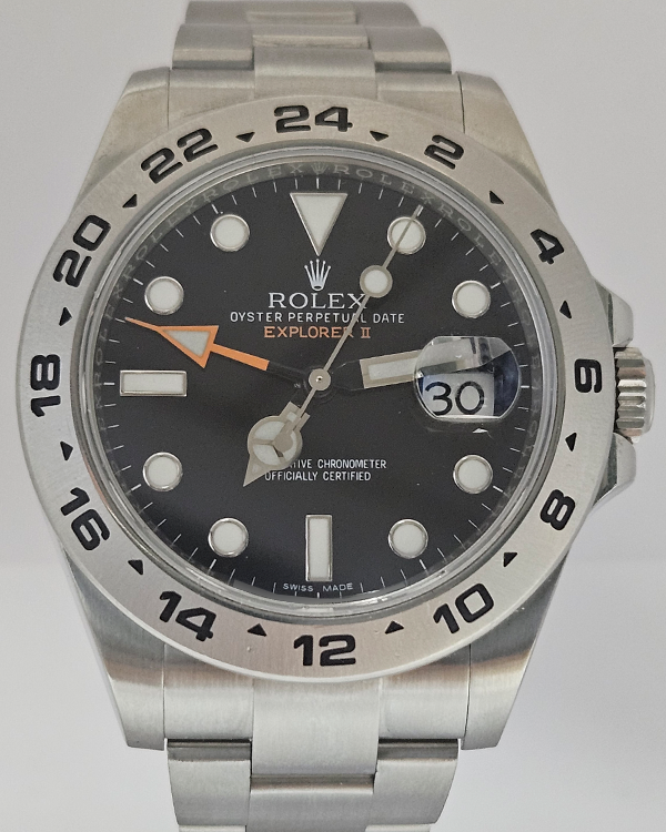 Rolex Explorer II 42MM Black Dial Steel Bracelet (216570)