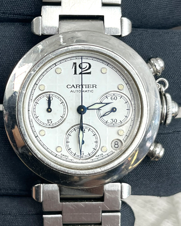 Cartier Pasha De Cartier 36MM White Dial Steel Bracelet (2412)