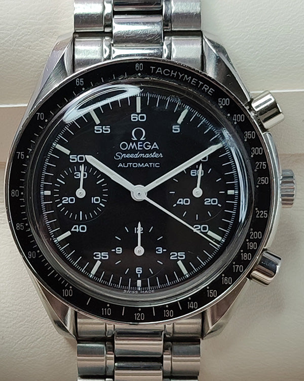 1999 Omega Speedmaster Reduced 39MM Black Dial Steel Bracelet (3510.50)