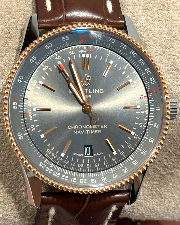 2022 Breitling Navitimer Automatic 41MM Grey Dial Leather Strap (U17326)