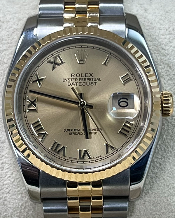 Rolex Datejust  36MM Champagne Dial Two-Tone Jubilee Bracelet (116233)