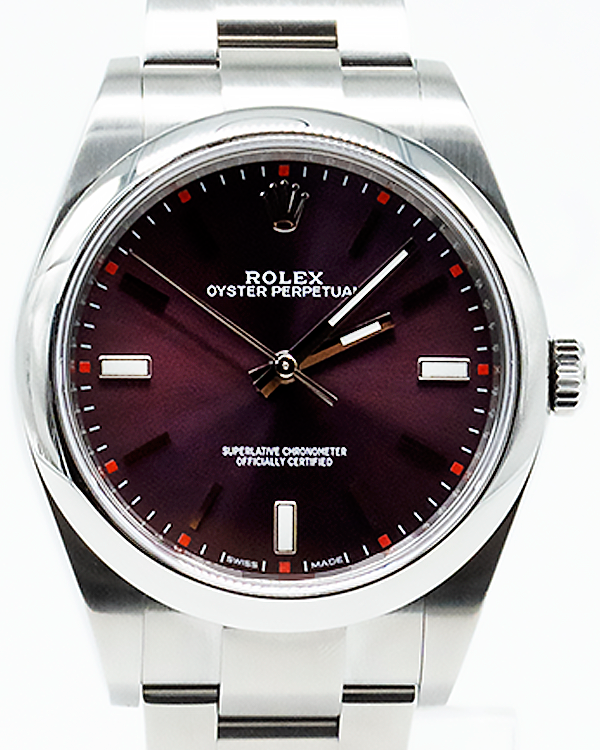 Rolex Oyster Perpetual 39MM Grape Dial Oyster Bracelet (114300)