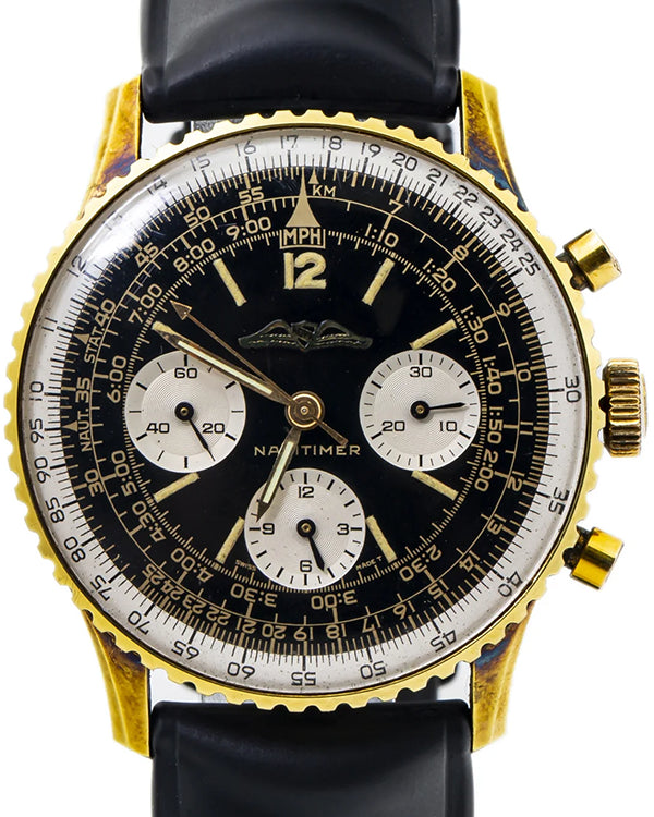 Breitling Navitimer 41MM Black Dial Leather Strap (806)