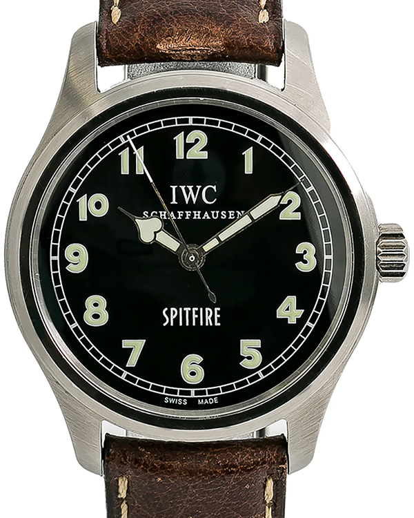 IWC Schaffhausen IWC Schaffhausen Spitfire Mark XV "Battle of Britain" L.E. 38MM Black Dial Leather Strap (IW3253005)