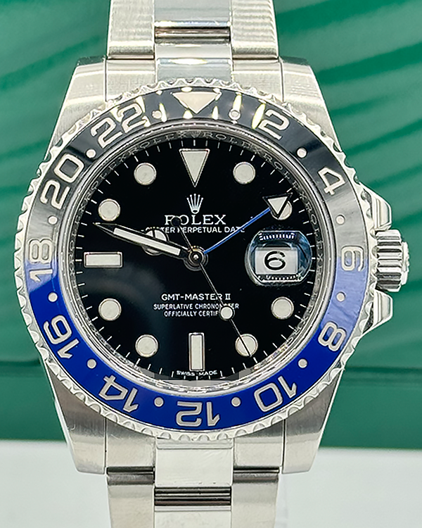 2015 Rolex GMT-Master II "Batman" 40MM Black Dial Oyster Bracelet (116710BLNR)