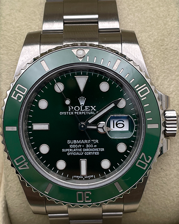 2011 Rolex Submariner Date "Hulk" 40MM Steel Green Dial (116610LV)