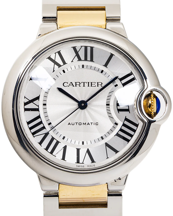 Cartier Ballon Bleu 36MM Silver Dial Two-Tone Bracelet (W2BB0012)