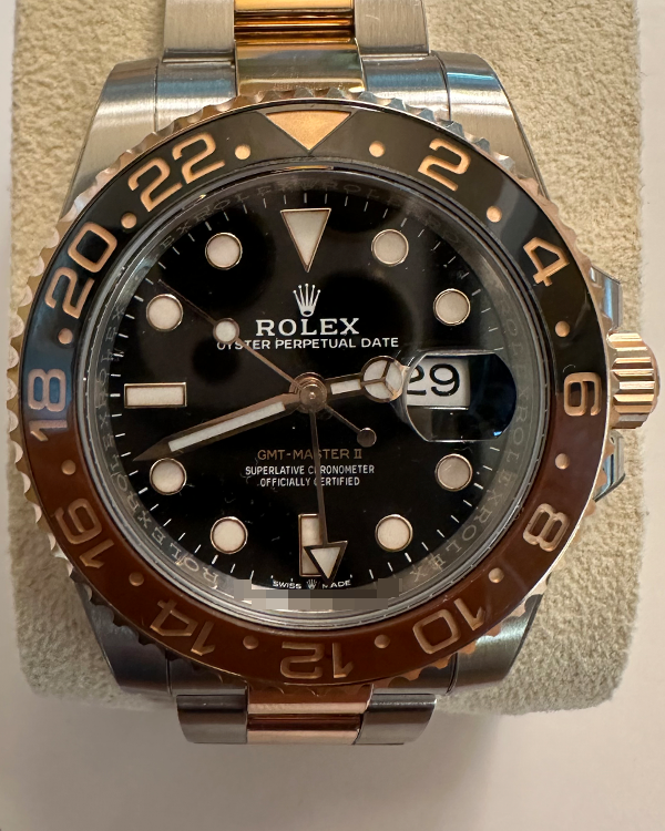 2022 Rolex GMT-Master II "Rootbeer" 40MM Black Dial Two-Tone Oyster Bracelet (126711CHNR)