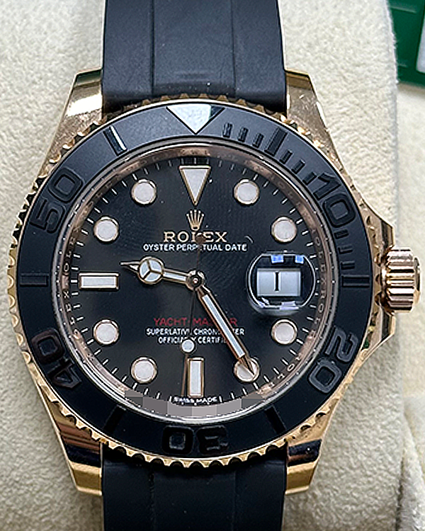 2017 Rolex Yacht-Master 40MM Black Dial Oysterflex Strap (116655)