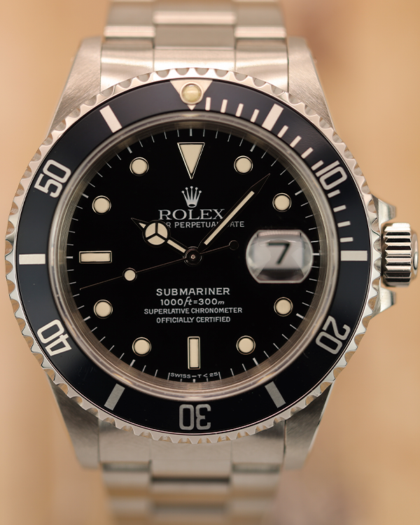 1998 Rolex Submariner Date 40MM Black Dial Steel Bracelet (16610)