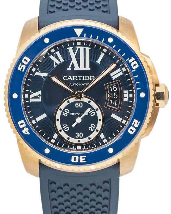 Cartier Calibre de Cartier Diver 42MM Black Dial Rubber Strap (WGCA0009)