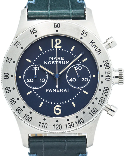 2018 Panerai Mare Nostrum 42MM Blue Dial Leather Strap (PAM00716)