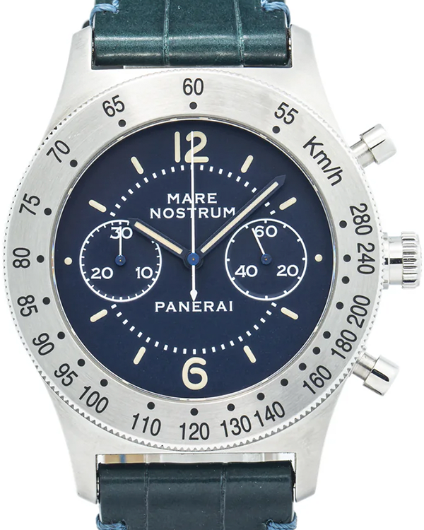 2018 Panerai Mare Nostrum 41MM Blue Dial Leather Strap (PAM00716)