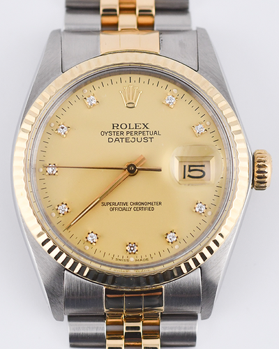 Rolex Datejust 36MM Champagne Dial Two-Tone Jubilee Bracelet (16013)