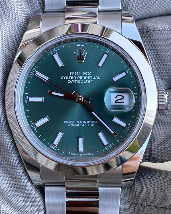 2024 Rolex Datejust 41MM Green Dial Oyster Bracelet (126300)