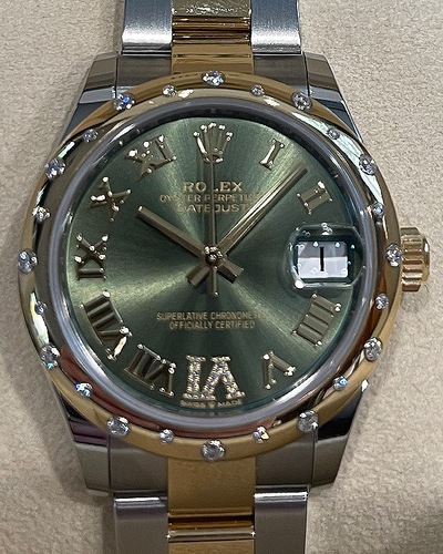 2024 Rolex Datejust 31MM Green Dial Two-Tone Oyster Bracelet (278343RBR)