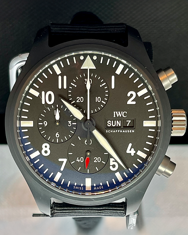 2022 IWC Pilot Top Gun 44.5MM Black Dial Textile Strap (IW389101)