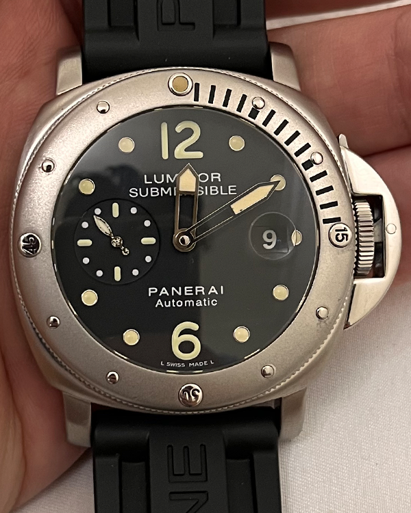 Panerai Luminor Submersible 1950 44MM Black Dial Rubber Strap (PAM0024)