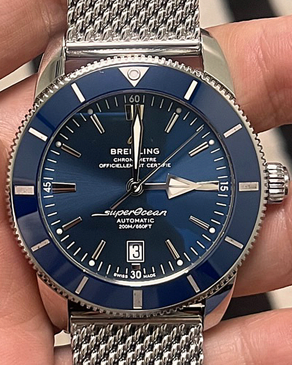 2022 Breitling Superocean Heritage II 46MM Blue Dial Steel Bracelet (AB2020)