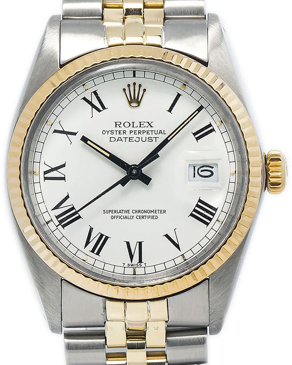 Rolex Datejust 36MM White Dial Two-Tone Jubilee Bracelet (16013)