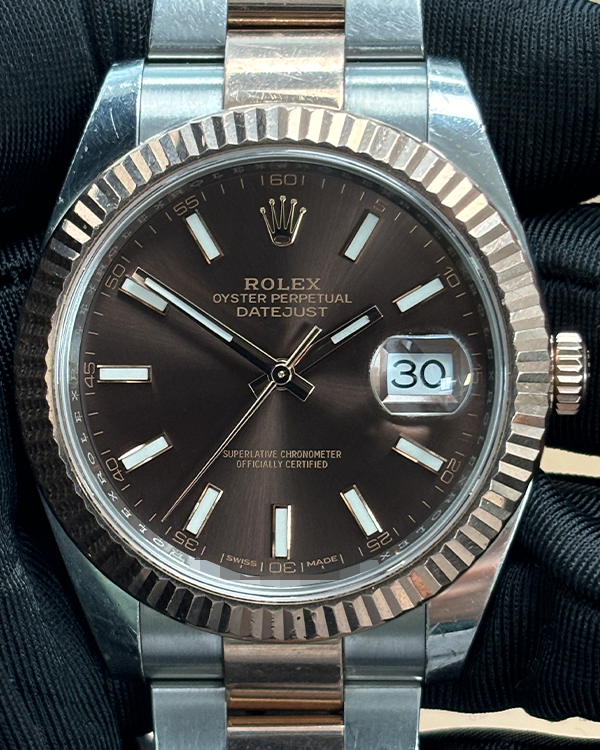 Rolex Datejust 41MM Chocolate Dial Two-Tone Oyster Bracelet (126334)