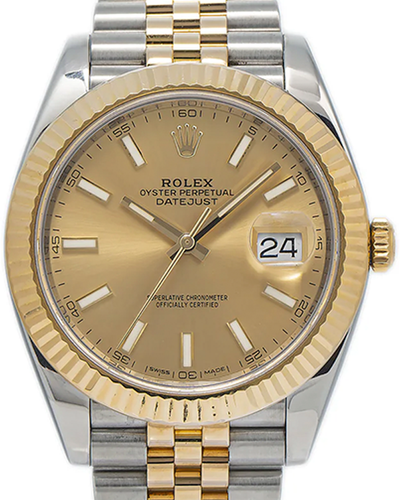 2017 Rolex Datejust 41MM Champagne Dial Two-Tone Jubilee Bracelet (126333)