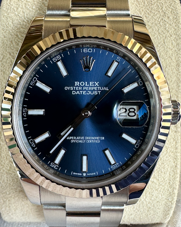 2021 Rolex Datejust 41MM Blue Dial Oyster Bracelet (126334)