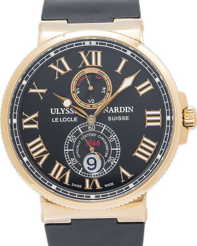 Ulysse Nardin Marine 43MM Black Dial Rubber Strap (266-67)