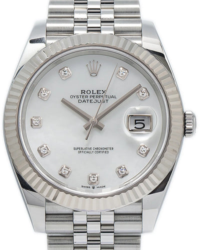 2022 Rolex Datejust 41MM Mother Of Pearl Dial Jubilee Bracelet (126334)