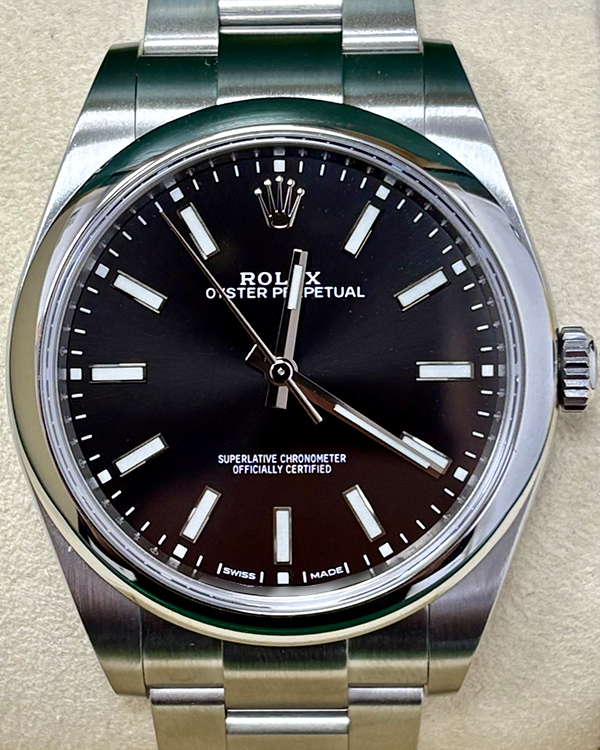 2018 Rolex Oyster Perpetual 39MM Black Dial Oyster Bracelet (114300)