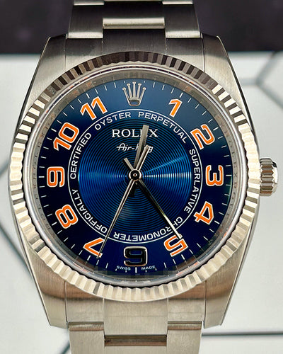 2008 Rolex Air-King 34MM Blue "Concentric" Dial Oyster Bracelet (114234)