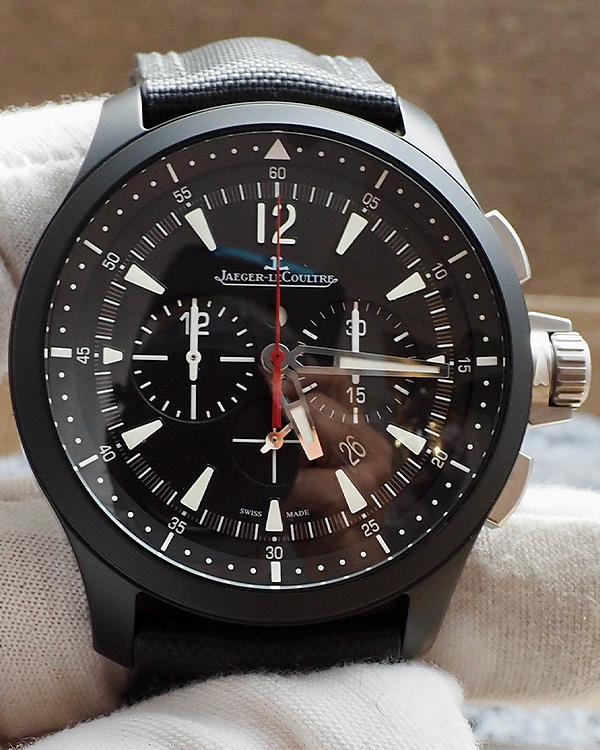 Jaeger-LeCoultre Master Compressor L.E. 46MM Black Dial Textile Strap ...