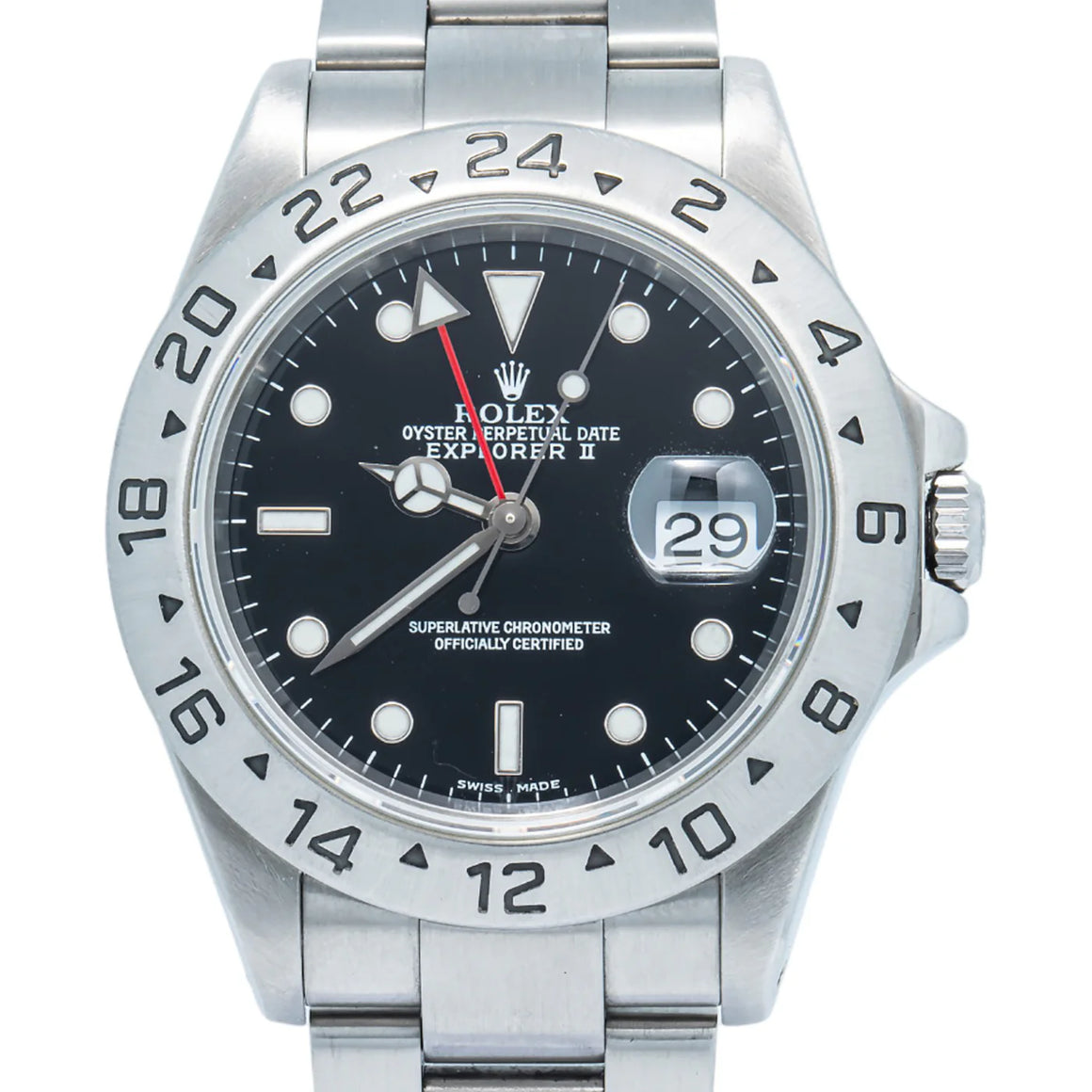 2001 Rolex Explorer II 40MM Black Dial Steel Bracelet (16570)