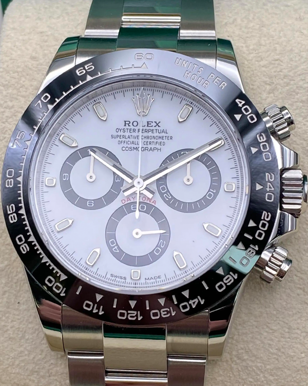 2022 Rolex Cosmograph Daytona 40MM Oystersteel "Panda" White Dial (116500LN)