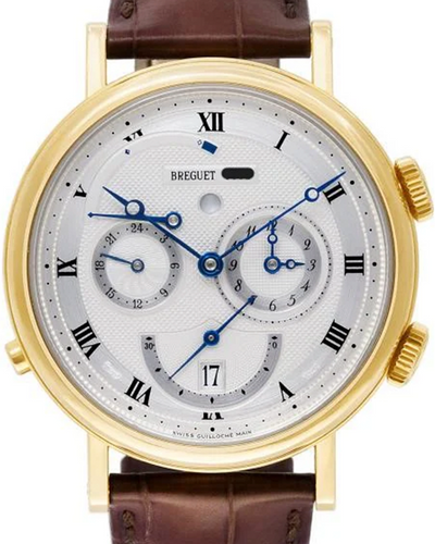 Breguet Classique Le Réveil du Tsar 39MM Silver Dial Leather Strap (5707)