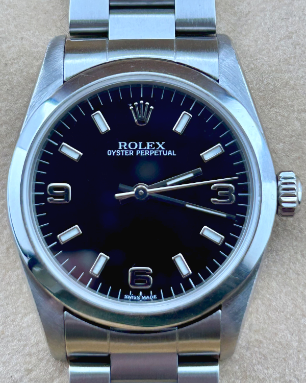 1999 (A Series) Rolex Oyster Perpetual 31MM Black Dial Oyster Bracelet (77080)