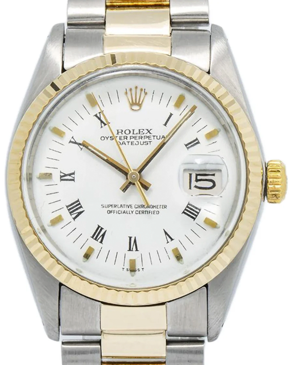 Rolex Datejust 36MM White Dial Two-Tone Oyster Bracelet (16000)