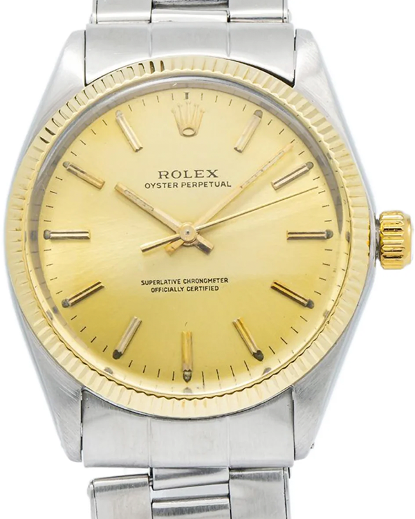 Rolex Oyster Perpetual 34MM Champagne Dial Steel Oyster Bracelet (1007)