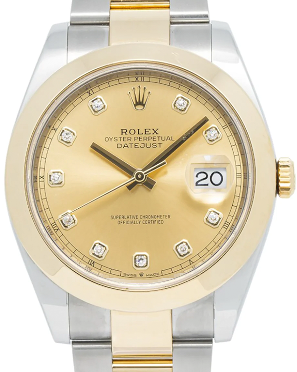 Rolex DateJust 41MM Champagne Dial Two-Tone Oyster Bracelet (126303)