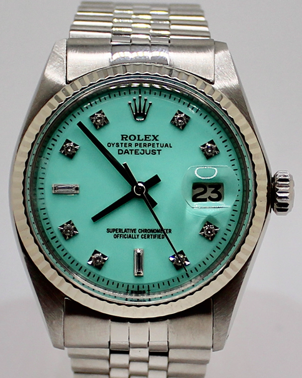 Rolex Datejust 36MM Aftermarket Blue Dial Jubilee Bracelet (1603)