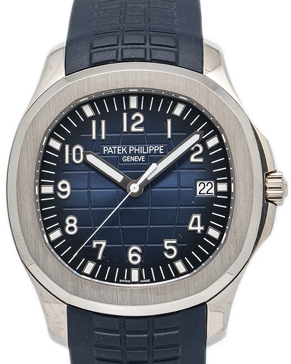 2023 Patek Philippe Aquanaut 42MM Blue Dial Rubber Strap (5168G-001)