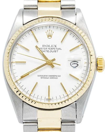 Rolex Datejust 36MM White Dial Two-Tone Oyster Bracelet (16013)