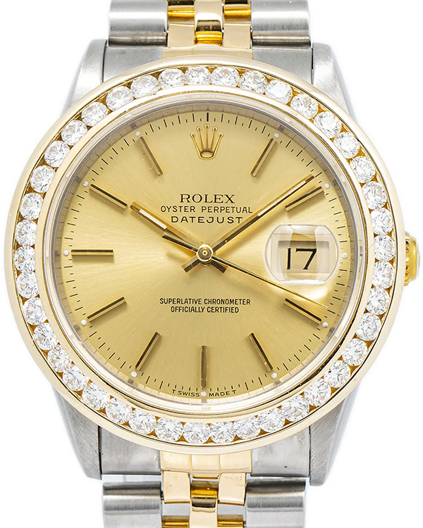 Rolex Datejust 36MM Champagne Dial Two-Tone Jubilee Bracelet (16233)