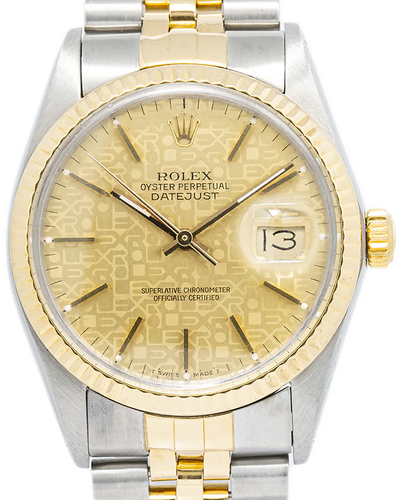 Rolex Datejust 36MM "Jubilee" Champagne Dial Two-Tone Jubilee Bracelet (16013)